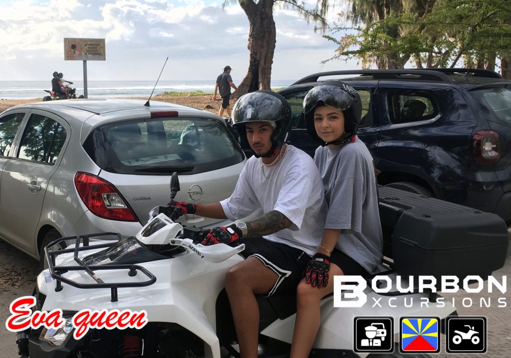 Bourbon Excursions a Baladé Eva Queen en quad sur l'île de la Réunion